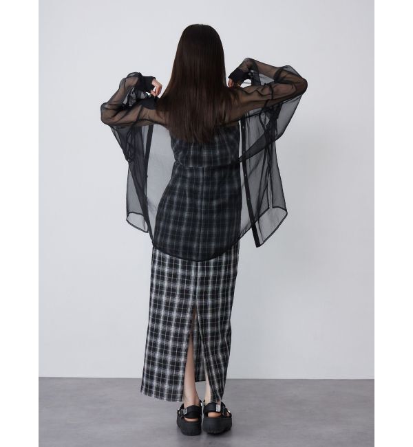 MURUA「ボリュームスリーブシャイニーシアーシャツ」|シャツ・ブラウス|