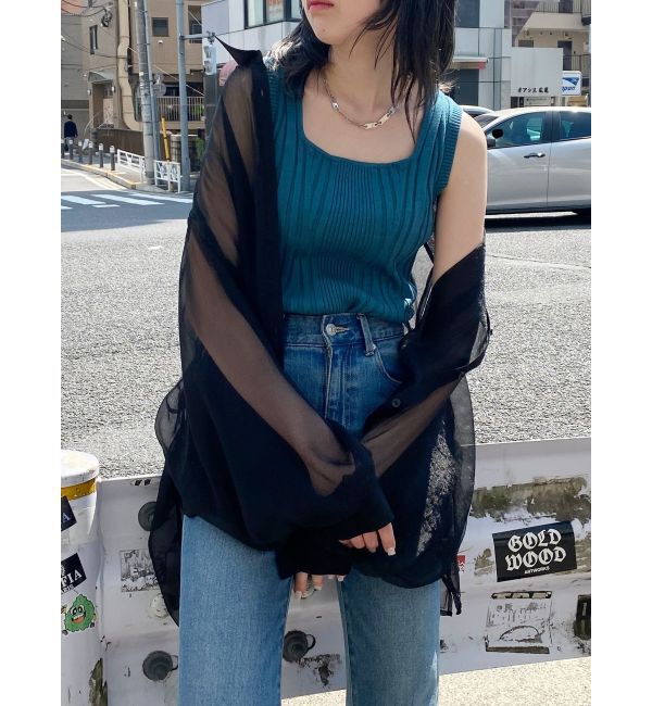 MURUA「ボリュームスリーブシャイニーシアーシャツ」|シャツ・ブラウス|