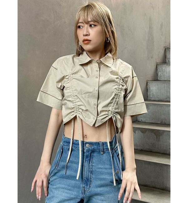 MURUA「バイカラーシャーリングシャツ」|シャツ・ブラウス|