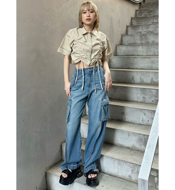 MURUA「バイカラーシャーリングシャツ」|シャツ・ブラウス|