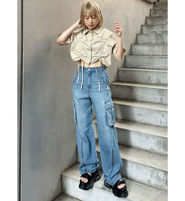 MURUA「バイカラーシャーリングシャツ」|シャツ・ブラウス|