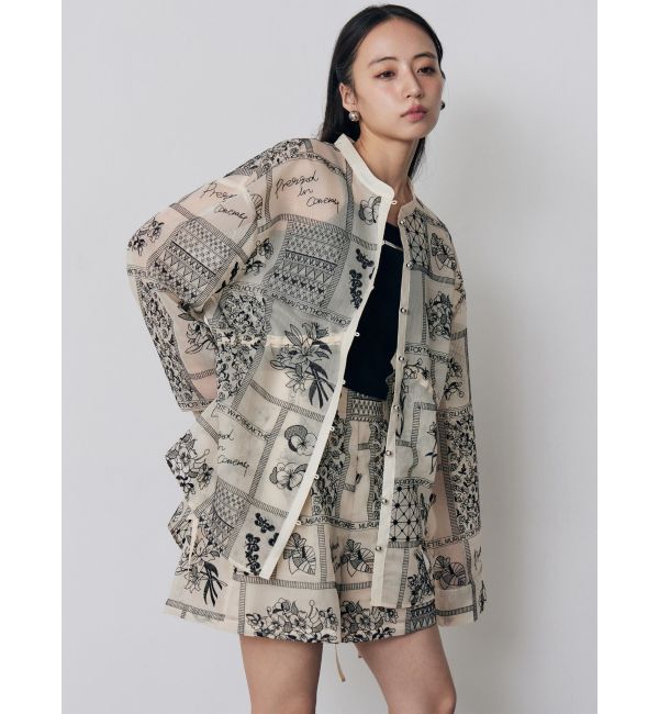 MURUA「ウエストドロストシアーレースシャツ【セットアップ着用可】」|シャツ・ブラウス|