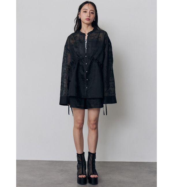 MURUA「ウエストドロストシアーレースシャツ【セットアップ着用可】」|シャツ・ブラウス|