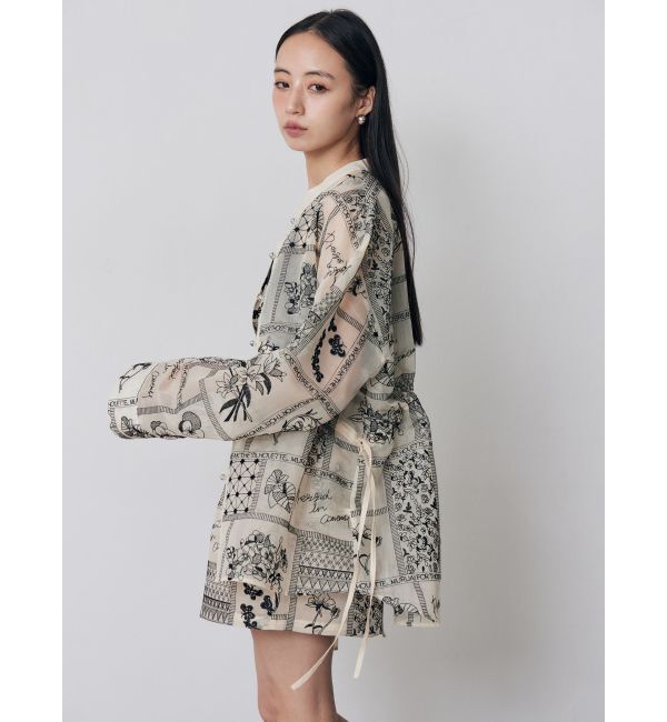 MURUA「ウエストドロストシアーレースシャツ【セットアップ着用可】」|シャツ・ブラウス|