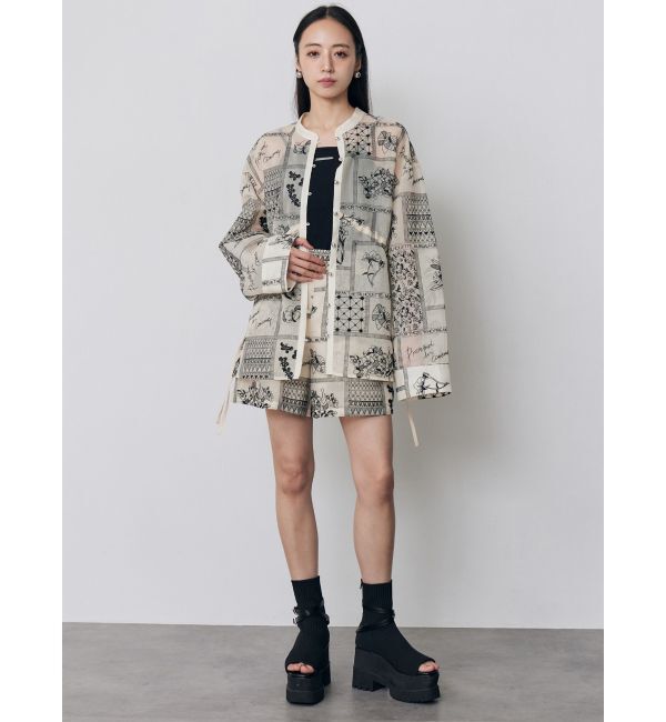 MURUA「ウエストドロストシアーレースシャツ【セットアップ着用可】」|シャツ・ブラウス|