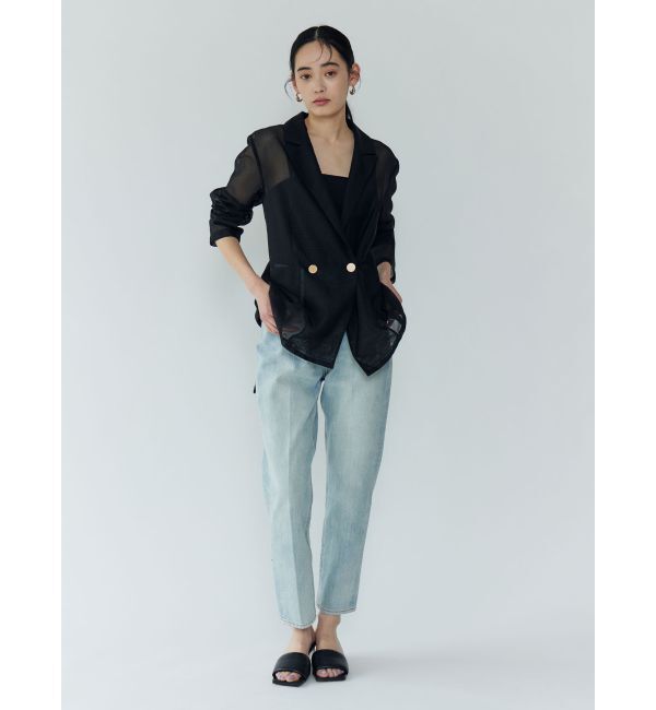 LAGUNAMOON「ウエストアシンメトリーデニムパンツ」|デニム|