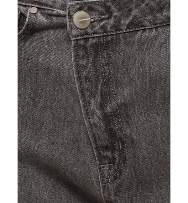 LAGUNAMOON「ウエストアシンメトリーデニムパンツ」|デニム|