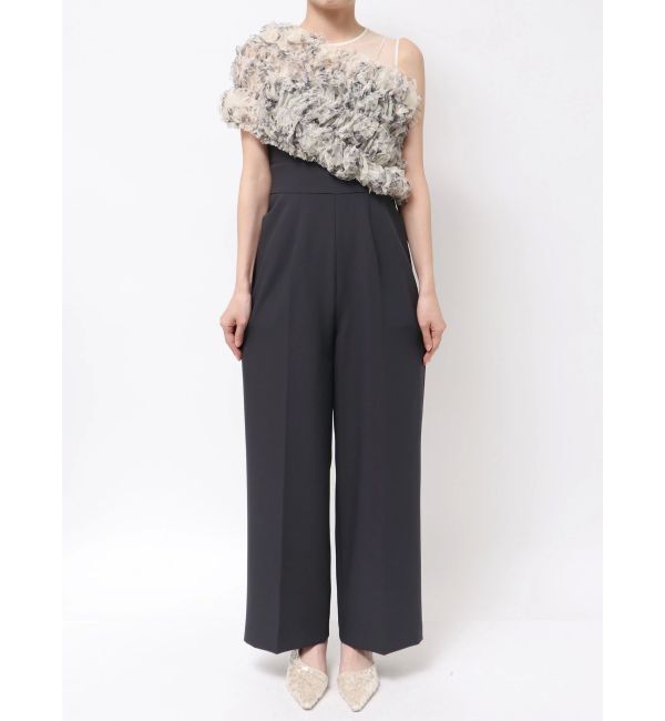 LAGUNAMOON「LADYチュールオフショルパンツドレス」|ワンピース|