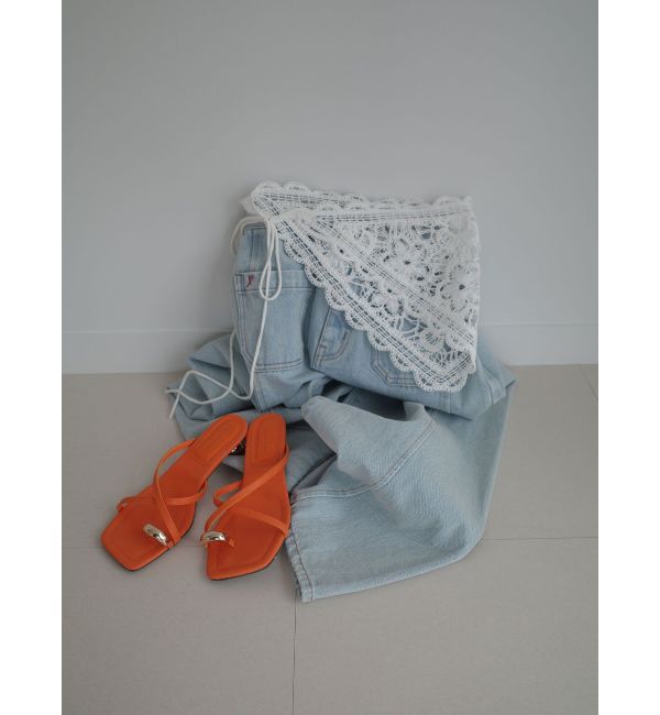 LAGUNAMOON「パッチポケットセミワイドデニムパンツ」|デニム|