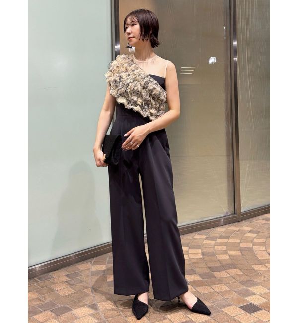 LAGUNAMOON「LADYチュールオフショルパンツドレス」|ドレス|