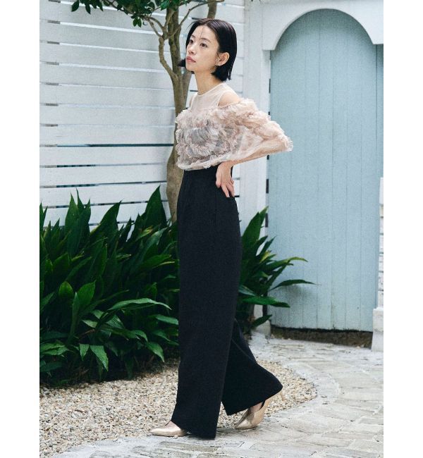 LAGUNAMOON「LADYチュールオフショルパンツドレス」|ドレス|