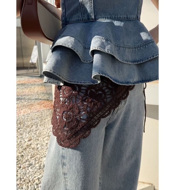 LAGUNAMOON「デニムペプラムキャミソール」|キャミソール|