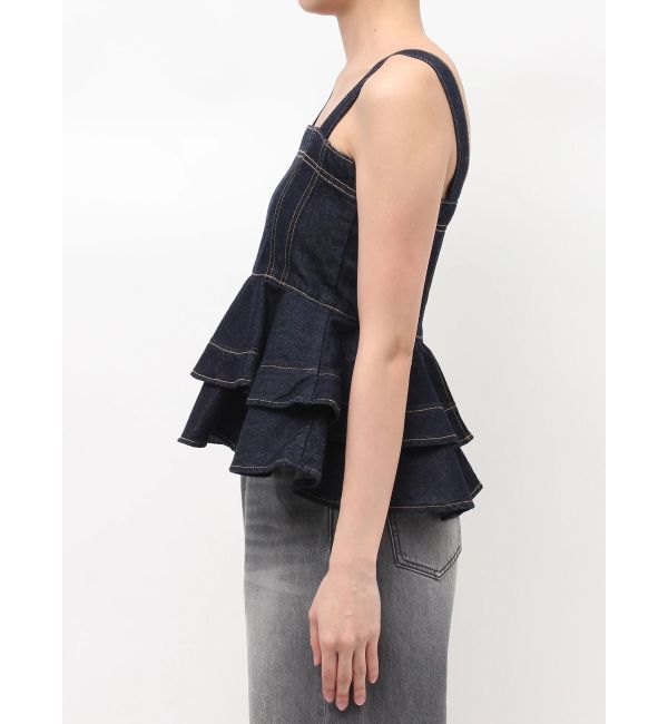 LAGUNAMOON「デニムペプラムキャミソール」|キャミソール|