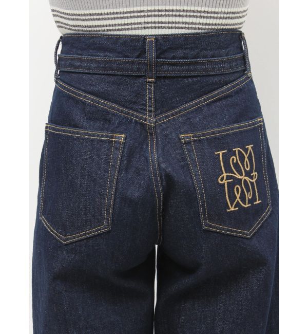 LAGUNAMOON「LMロゴセミワイドデニムパンツ」|デニム|
