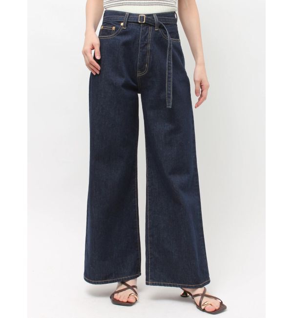 LAGUNAMOON「LMロゴセミワイドデニムパンツ」|デニム|