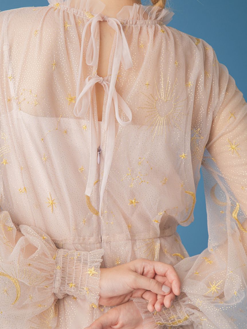 FURFUR「【限定サイズ】Twilightラメチュール刺繍ドレス」|ドレス|