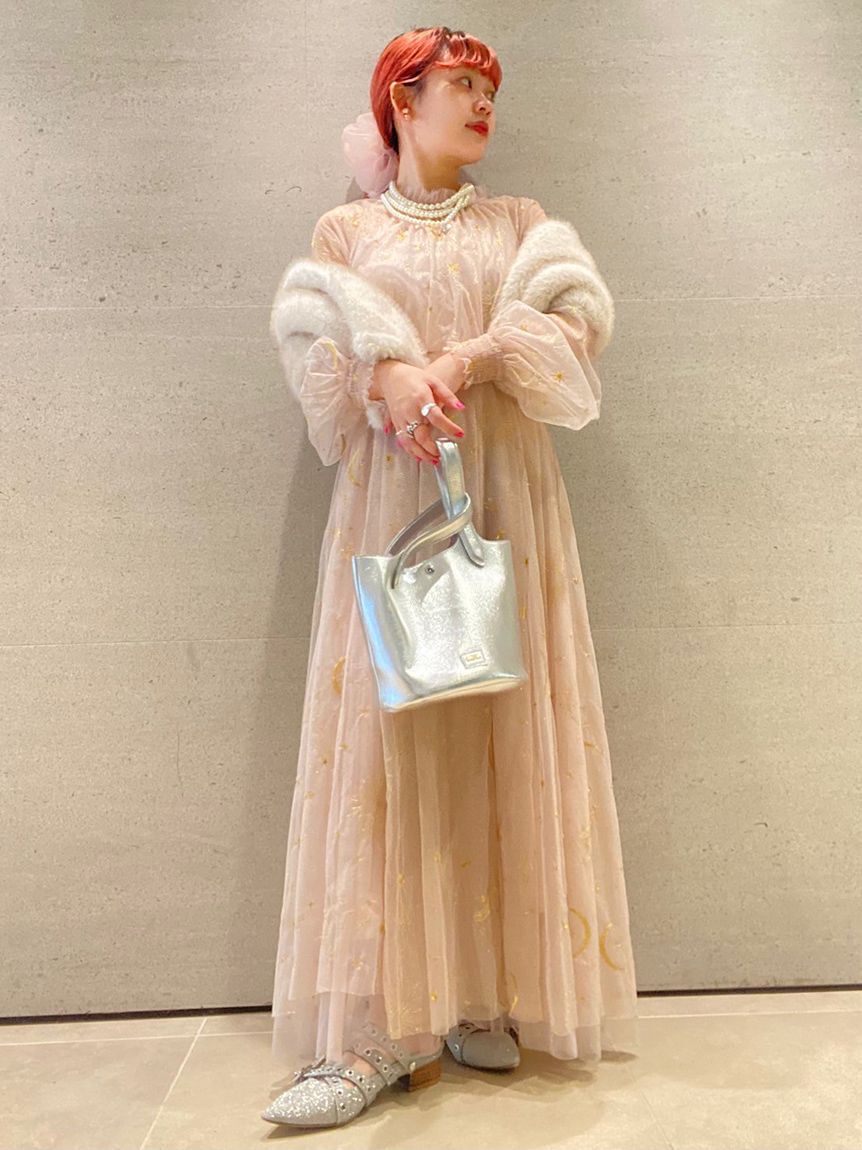 FURFUR「【限定サイズ】Twilightラメチュール刺繍ドレス」|ドレス|