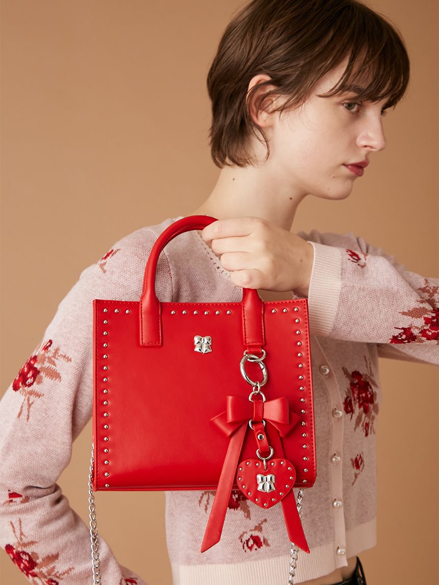 FURFUR「【限定カラー】リボンカシメバッグチャーム」|キーケース|