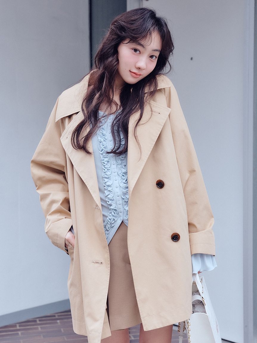 FURFUR「オーバーミドルトレンチコート」|トレンチコート|BEG