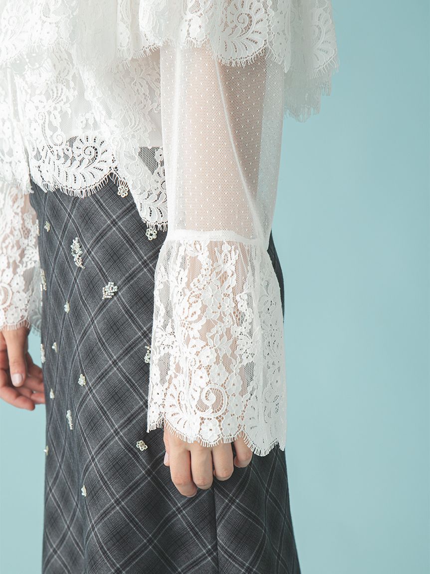 FURFUR「スカラップレースブラウス」|シャツ・ブラウス|