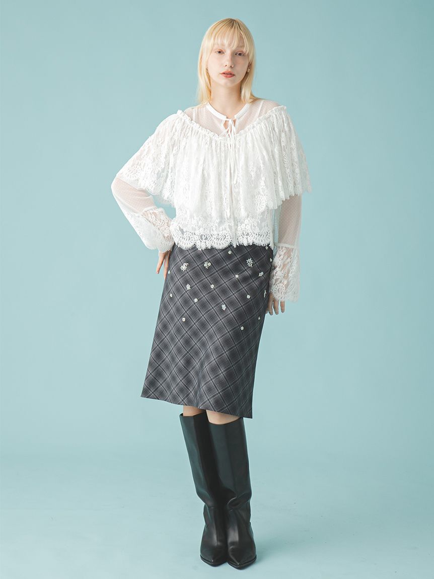 FURFUR「スカラップレースブラウス」|シャツ・ブラウス|