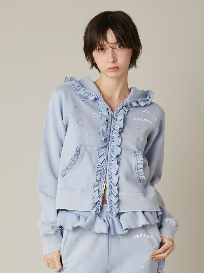 FURFUR「フリルジップアップフーディー」|パーカー|