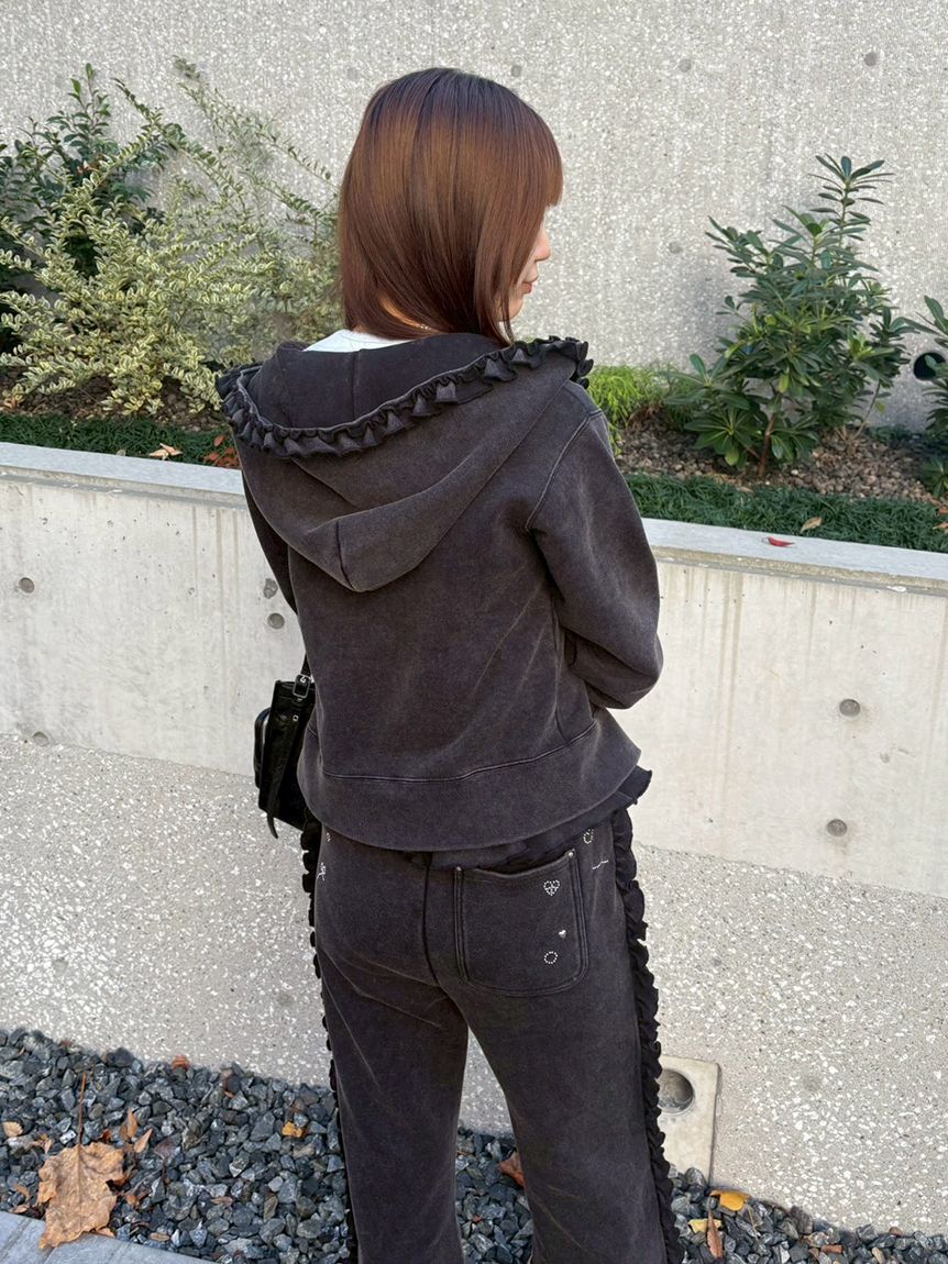 FURFUR「フリルジップアップフーディー」|パーカー|