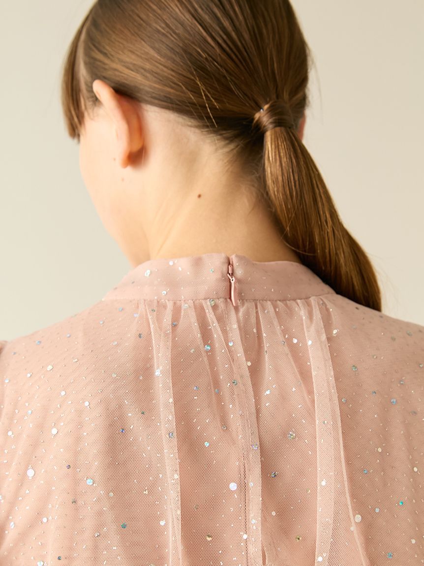 FURFUR「【限定サイズ】ハーフスリーブラメチュールドレス」|ドレス|