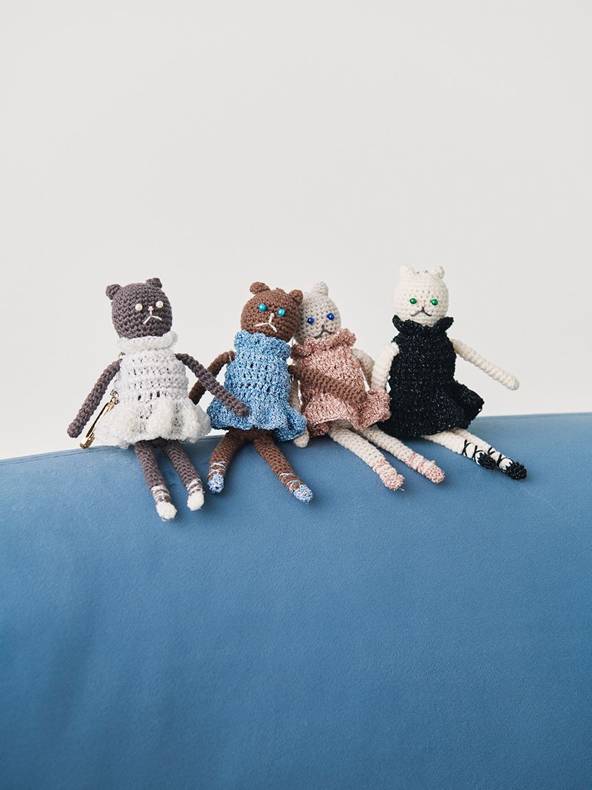 FURFUR「プリマキャットモチーフクロシェチャーム」|キーケース|