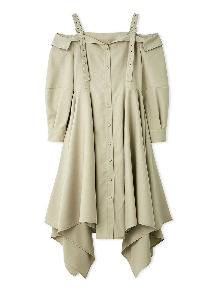 FURFUR「オフショルシャツワンピース」|ワンピース|