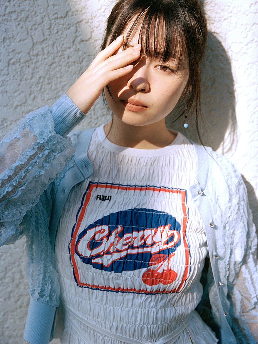 FURFUR「フルーツモチーフシャーリングTシャツ」|Tシャツ・カットソー|WHT