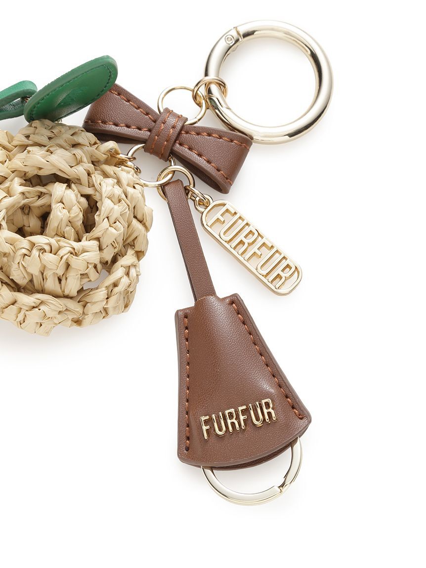 FURFUR「ラフィアモチーフミックスチャーム」|キーケース|