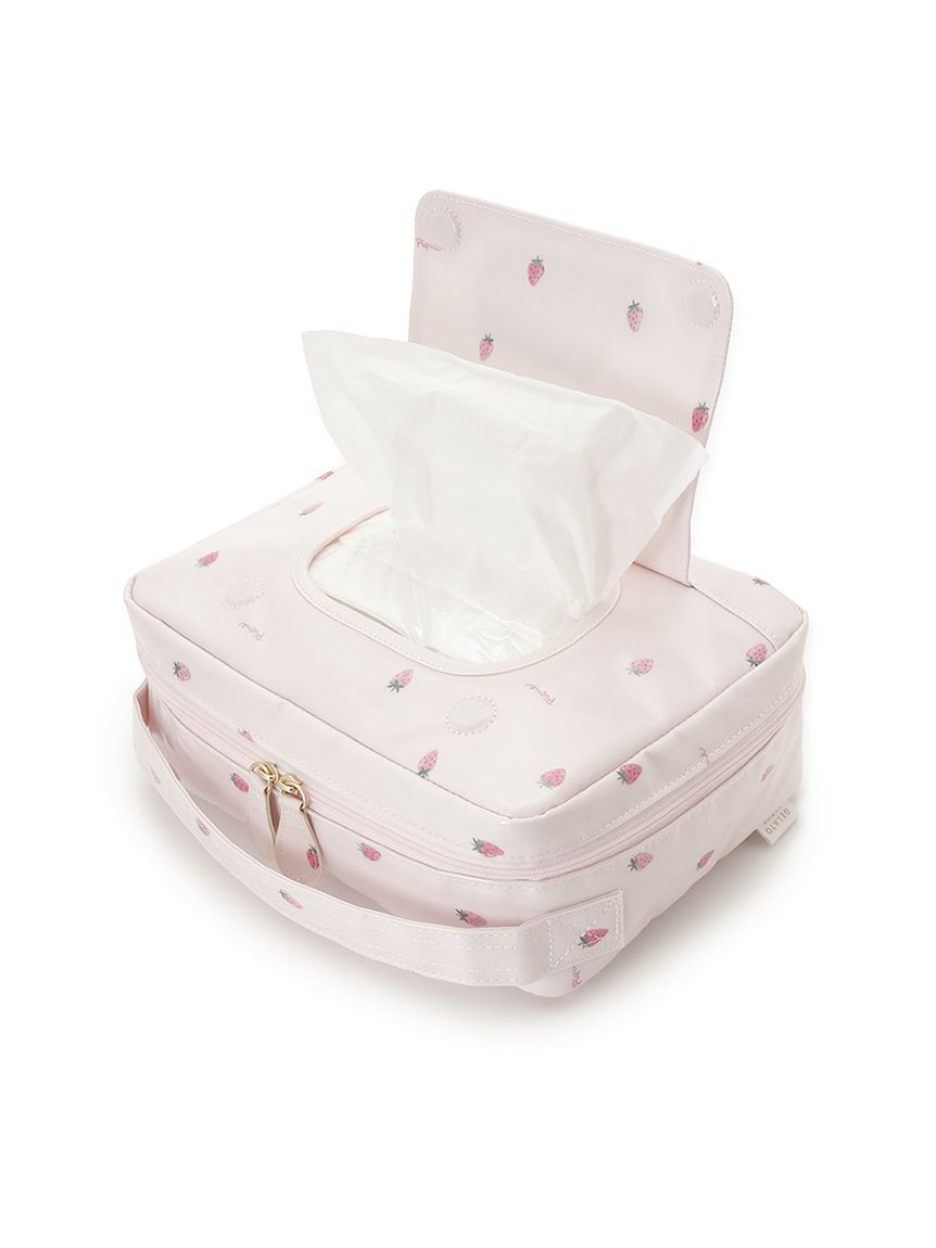 gelato pique「ストロベリー柄おむつポーチ」|マタニティ・ママグッズ|