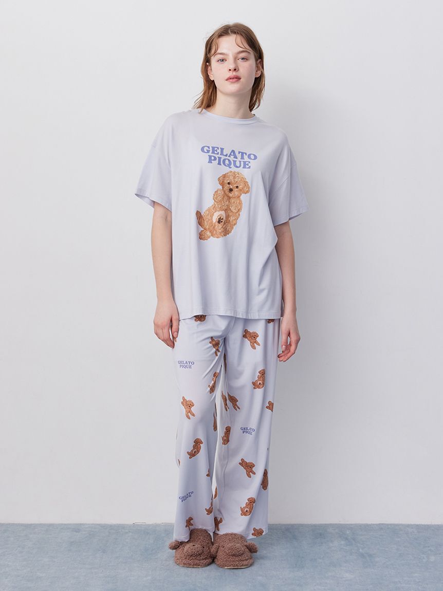 gelato pique「ドッグ柄ロングパンツ」|ルームウェア|