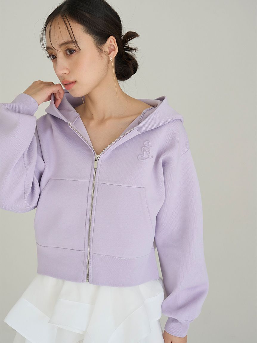 SNIDEL「ショートニットパーカー」|パーカー|LAV