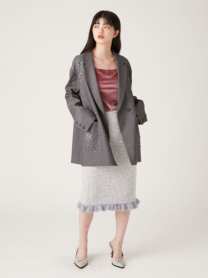 LILY BROWN Lingerie「【LILY BROWN Lingerie】カップインキャミ／ベロアマルチカラー」|インナー|