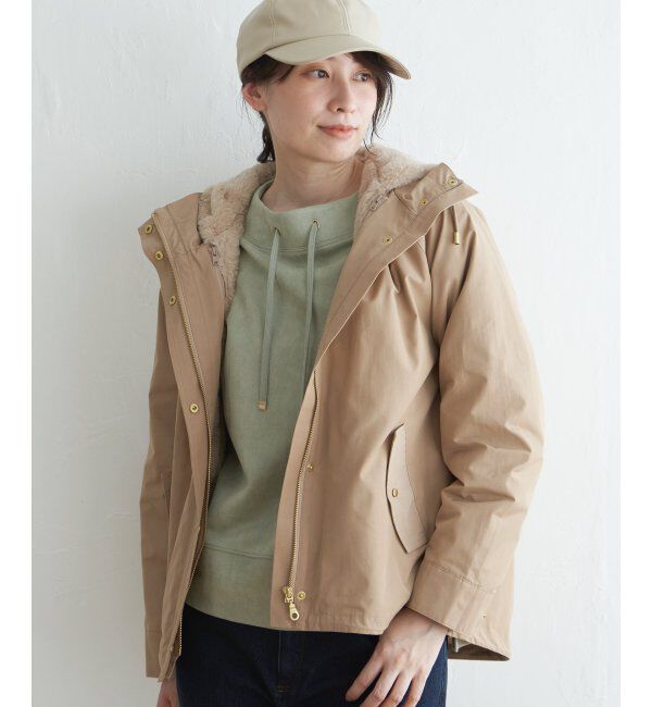 ikka「撥水ライナー付き3WAYマウンテンパーカー」|ブルゾン・スタジャン|ベージュ