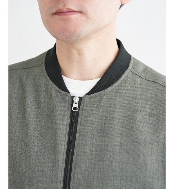 ikka「【雑誌MonoMax4月号掲載】イージーケアリネンライクブルゾン」|ブルゾン・スタジャン|