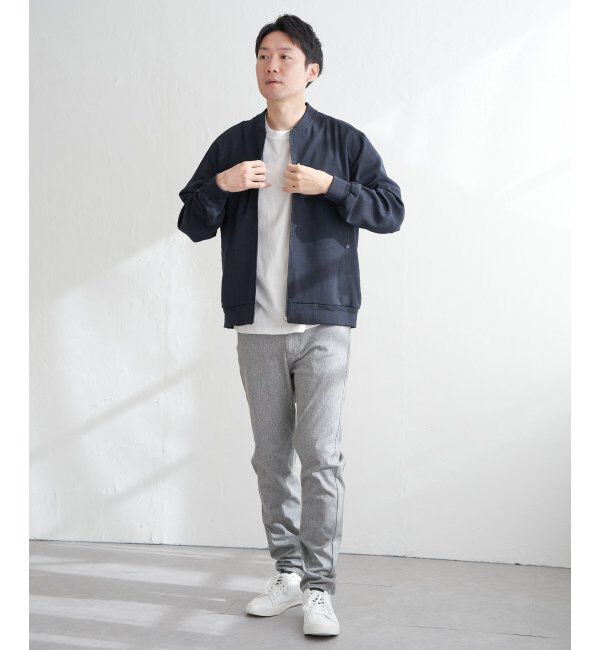 ikka「【雑誌MonoMax4月号掲載】イージーケアリネンライクブルゾン」|ブルゾン・スタジャン|