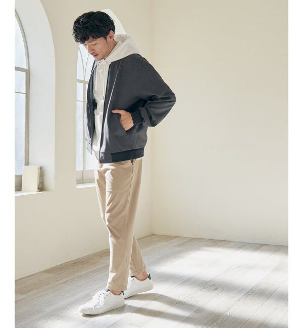 ikka「【雑誌MonoMax4月号掲載】イージーケアリネンライクブルゾン」|ブルゾン・スタジャン|