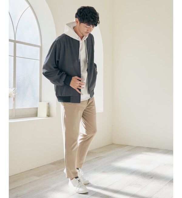 ikka「【雑誌MonoMax4月号掲載】イージーケアリネンライクブルゾン」|ブルゾン・スタジャン|