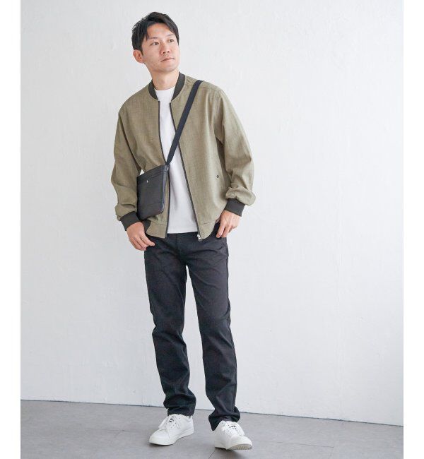ikka「【雑誌MonoMax4月号掲載】イージーケアリネンライクブルゾン」|ブルゾン・スタジャン|