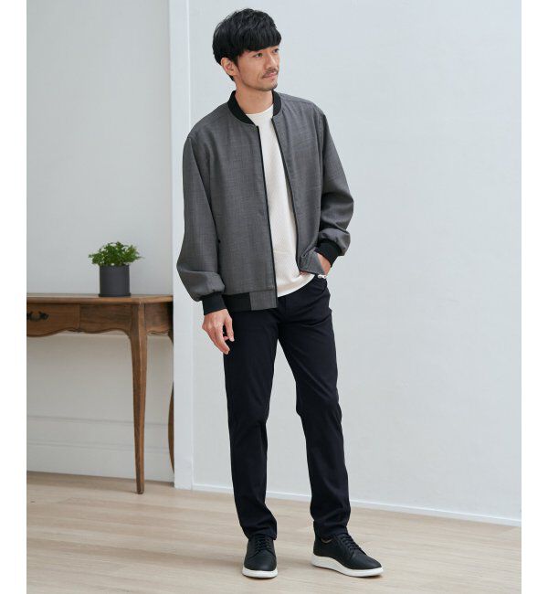 ikka「【雑誌MonoMax4月号掲載】イージーケアリネンライクブルゾン」|ブルゾン・スタジャン|