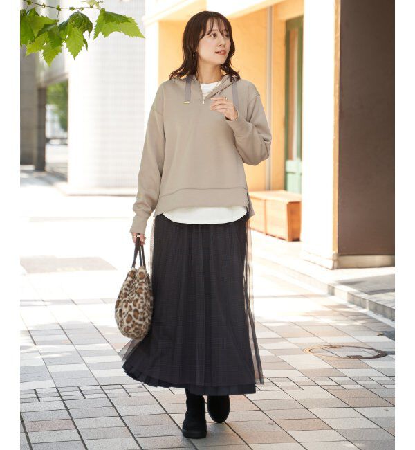 ikka「GOKU楽 鹿の子ダンボールパーカー」|パーカー|