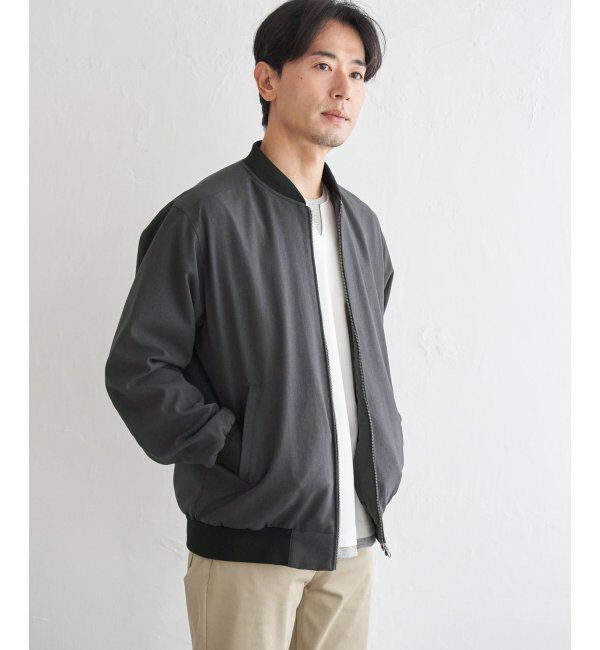ikka「2wayライナー付きリブブルゾン」|ブルゾン・スタジャン|