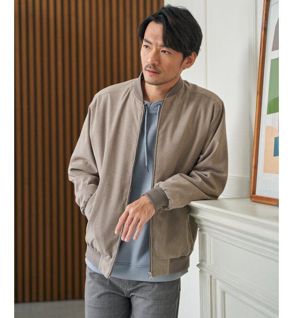 ikka「2wayライナー付きリブブルゾン」|ブルゾン・スタジャン|
