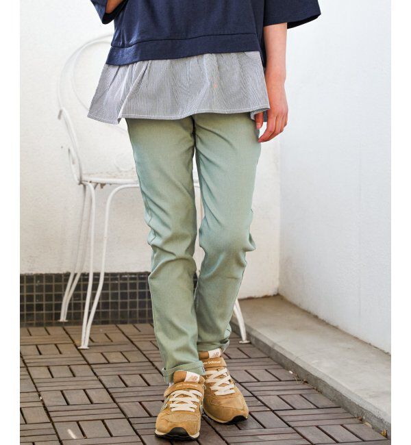 ikka kids「【親子コーデ】GOKU楽パンツ スーパーストレッチ （120~160cm）」|その他|ミントグリーン