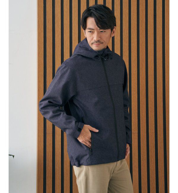 ikka「【雑誌MonoMax4月号掲載】撥水メランジ ジップマウンテンパーカー「小泉孝太郎さん着用モデル」」|ブルゾン・スタジャン|