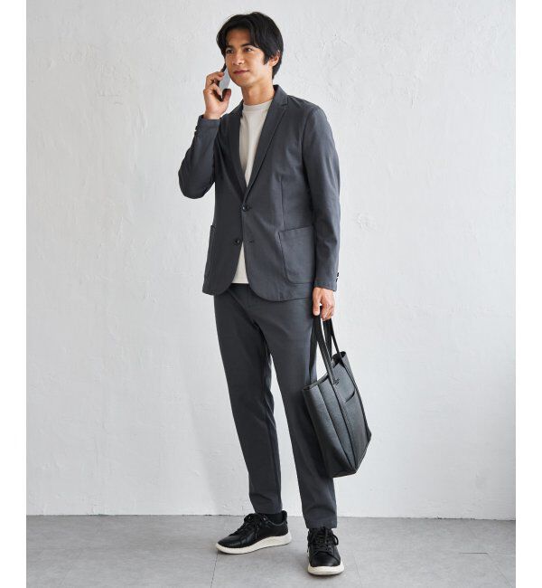 IKKA LOUNGE「【雑誌MonoMax4月号掲載】GOKU楽ワークポンチイージーパンツ「小泉孝太郎さん着用モデル」」|スラックス|