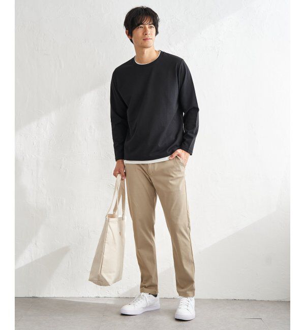 ikka「【雑誌MonoMax4月号掲載】速乾ピケレイヤードロンT「小泉孝太郎さん着用モデル」」|Tシャツ・カットソー|